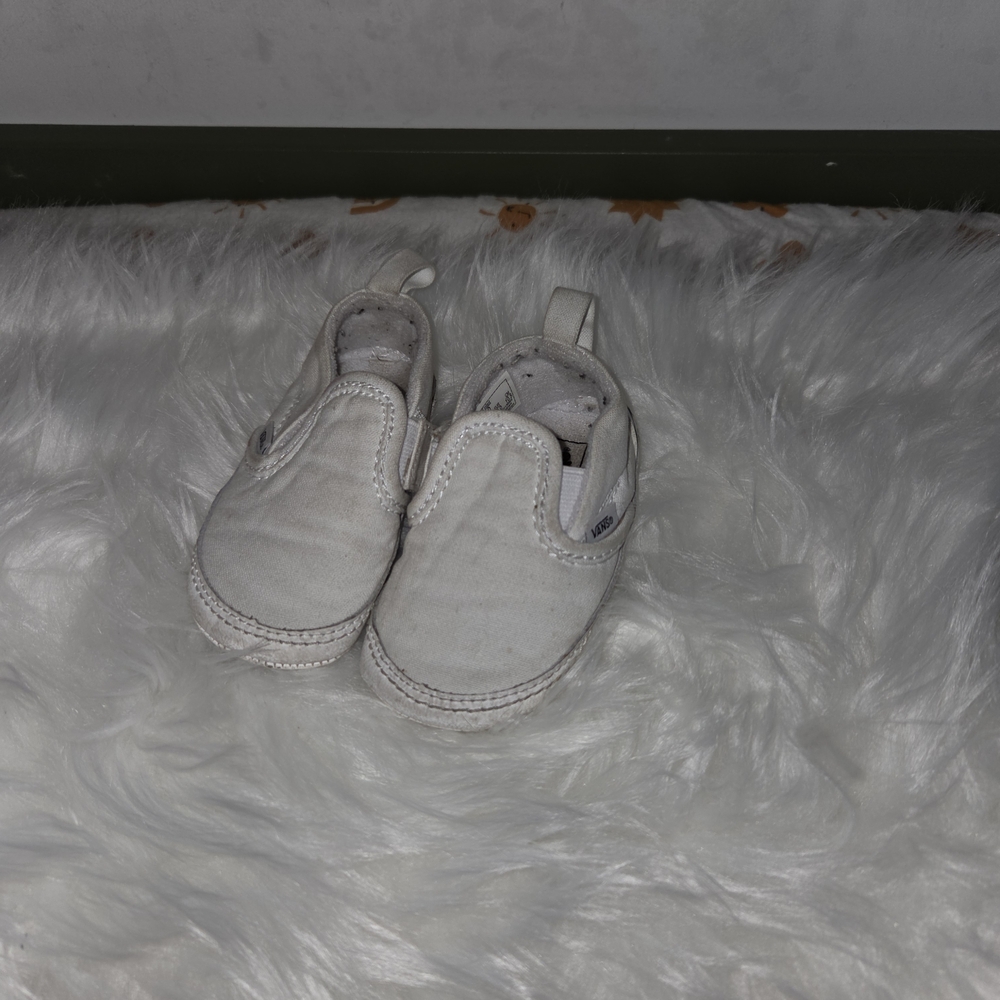 Vans Classic White Baby Slip-On Shoes
